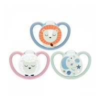 NUK Happy Nights pacifier 6-18m 2pcs/BOX boy, size 6-18 m