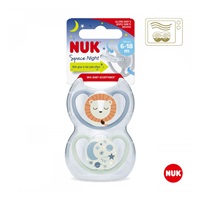 NUK Happy Nights pacifier 6-18m 2pcs/BOX girl, size 6-18 m