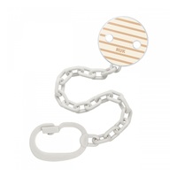 NUK pacifier chain with clip beige