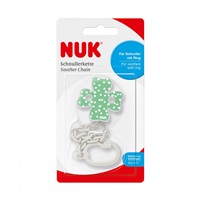 NUK pacifier chain with clip green