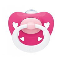 NUK Signature pacifier 6-18 m pink heart, size 6-18 m