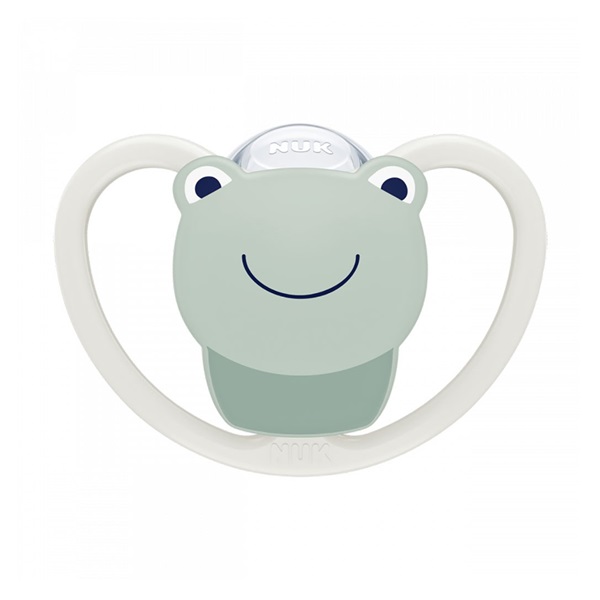 Space NUK 0-6m frog pacifier, size 0-6 m