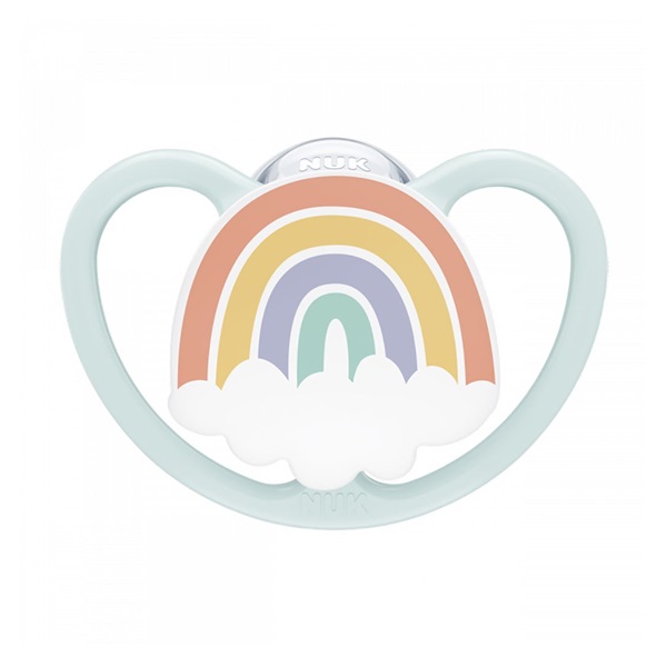 Space NUK 0-6m rainbow pacifier, size 0-6 m