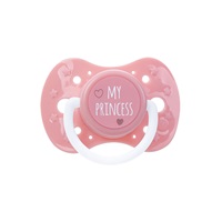 Soothing silicone soother 0m+ Akuku My Princess, size 0-9 m