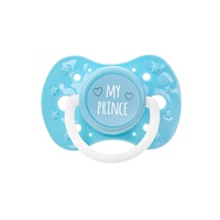 Soothing silicone soother 0m+ Akuku My Prince, size 0-9 m