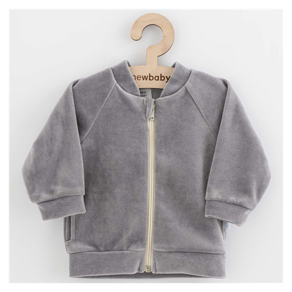 Baby Suede Sweatshirt New Baby Suede clothes grey, size 68 (4-6m)