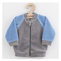 New Baby Suede clothes baby sweatshirt grey blue, size 86 (12-18m)