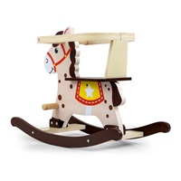 Wooden rocking horse with backrest Milly Mally Lucky 12 brown