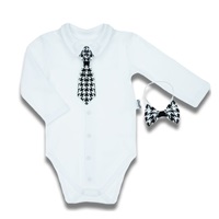 Baby cotton full body with tie and bow tie Nicol Viki, size 56 (0-3m)