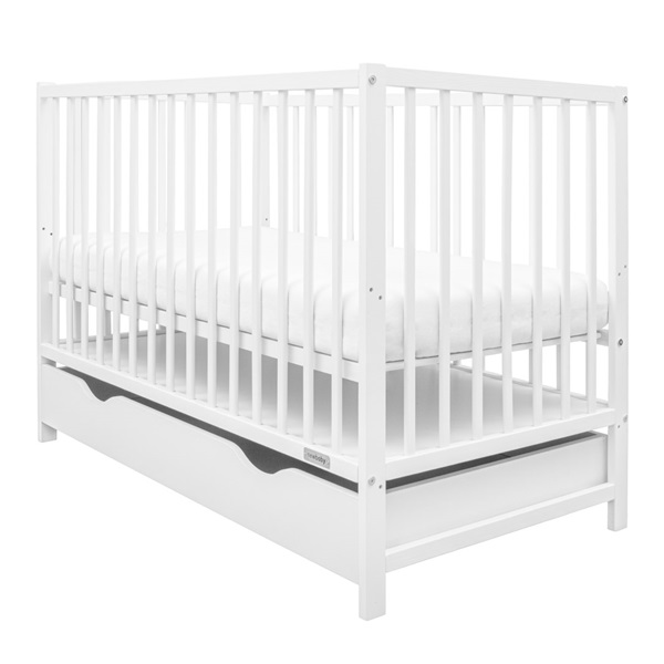 Baby cot with drawer New Baby BASIC white