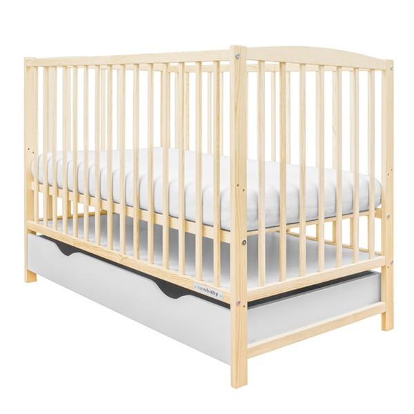 Crib with drawer New Baby LILLY natural