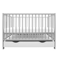 Baby cot with drawer New Baby BASIC grey