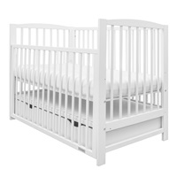 New Baby LILLY crib with drawer and sidewall white