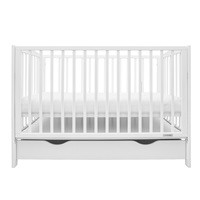 New Baby LILLY crib with drawer and sidewall white