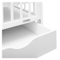 New Baby LILLY crib with drawer and sidewall white