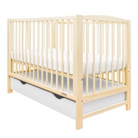 New Baby LILLY crib with drawer and drawer natural