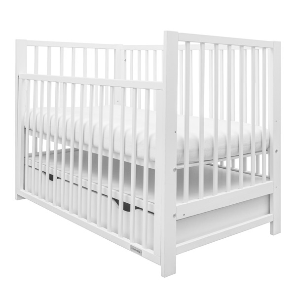 New Baby BASIC cot with drawer and sidewall white