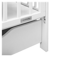 New Baby BASIC cot with drawer and sidewall white