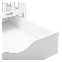 New Baby BASIC cot with drawer and sidewall white