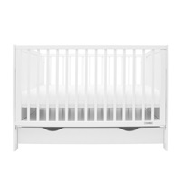 New Baby BEA Zebra crib with drawer and sidewall white