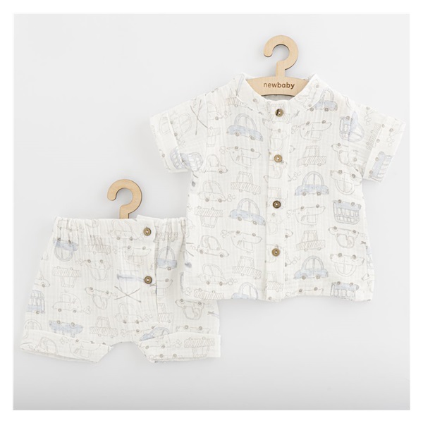 Baby Muslin Shirt with Shorts New Baby My Cars, size 68 (4-6m)