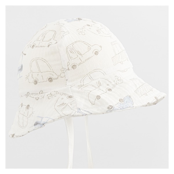 Baby Muslin Hat New Baby My Cars, size 62 (3-6m)