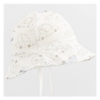 Baby Muslin Hat New Baby My Cars, size 68 (4-6m)