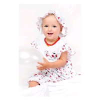 Baby body with short sleeves and ruffle New Baby Ladybug, size 86 (12-18m)