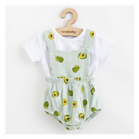 Muslin Infant Set Shorts and T-shirt New Baby Avocado, size 62 (3-6m)