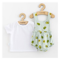 Muslin Infant Set Shorts and T-shirt New Baby Avocado, size 62 (3-6m)