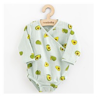 Baby Muslin Bodysuit with Side Ties New Baby Avocado, size 56 (0-3m)