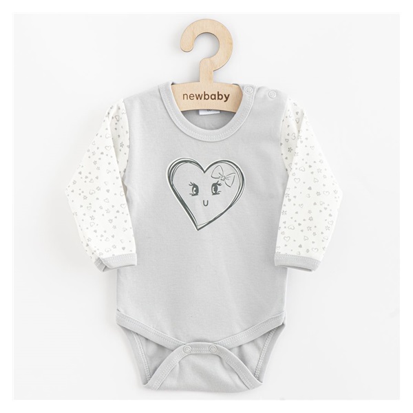 Baby Cotton Bodysuit with Long Sleeves New Baby Hearts, size 68 (4-6m)