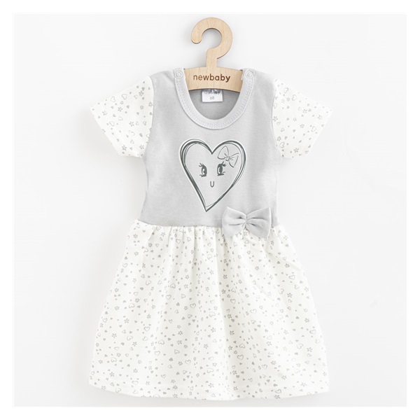 New Baby Cotton Baby Dresses Hearts, size 56 (0-3m)