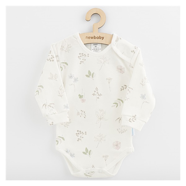 New Baby Zoe Long Sleeve Cotton Baby Bodysuit, size 56 (0-3m)