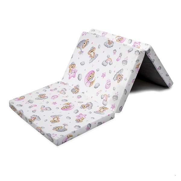 Folding mattress for crib New Baby STANDARD 120x60x5 cm koala pink