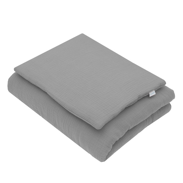 Muslin set with filling New Baby 80x70 cm grey