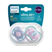 Avent Ultra air pacifier 2pcs 6- 18 m girl, size 6-18 m