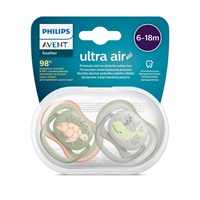 Avent Ultra air pacifier 2pcs 6- 18 m boy, size 6-18 m
