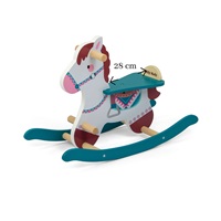 Wooden rocking horse with backrest Milly Mally Lucky 18 blue