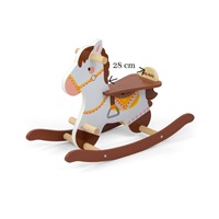 Wooden rocking horse with backrest Milly Mally Lucky 18 brown