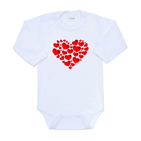 Printed body New Baby Love, size 56 (0-3m)