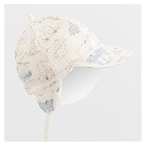 Baby summer muslin cap with visor New Baby My Cars