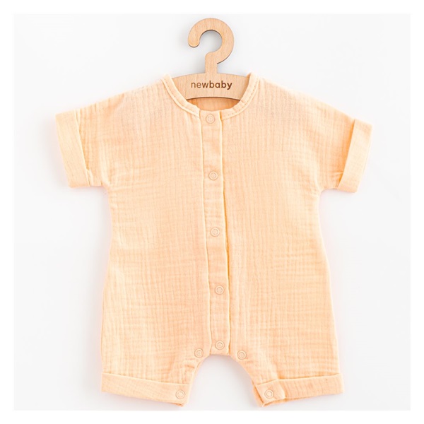 Baby summer muslin jumpsuit New Baby Leny peach, size 74 (6-9m)