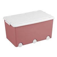 Multipurpose toy box on wheels Tega pink