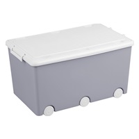 Multipurpose toy box on wheels Tega grey