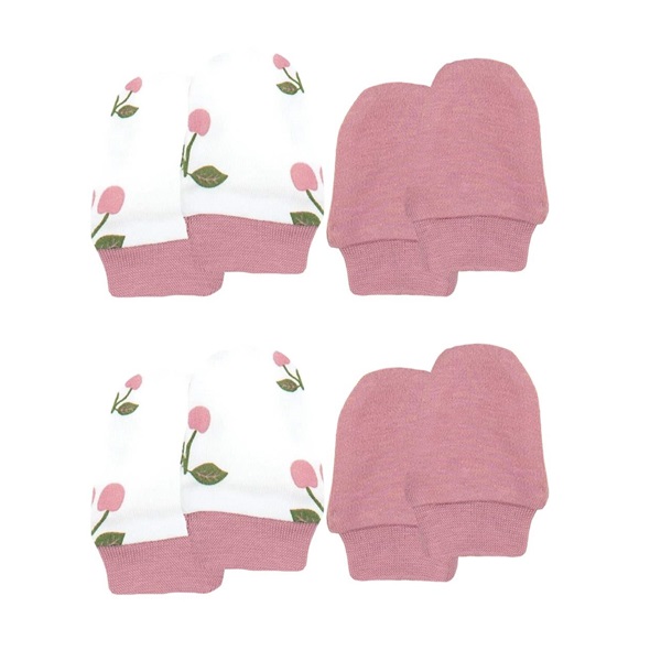 Baby cotton gloves Nicol Emily 4 pairs, size 0-6 m