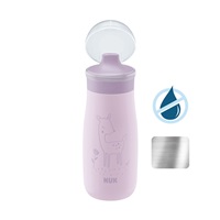 NUK Mini-Me Sip Stainless Steel Baby Bottle, 300 ml purple