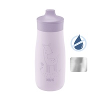 NUK Mini-Me Sip Stainless Steel Baby Bottle, 300 ml purple