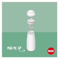 NUK Mini-Me Sip Stainless Steel Baby Bottle, 300 ml purple