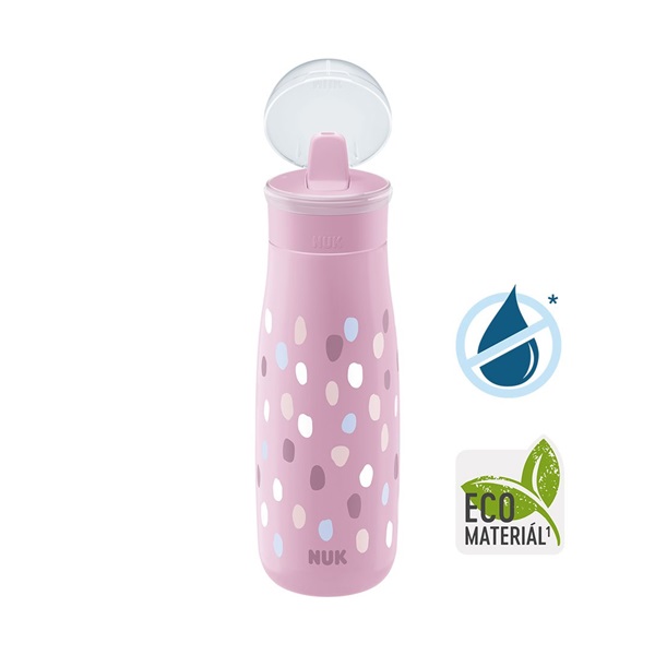 NUK Mini-Me Flip 2-in-1 Baby Bottle, 450 ml pink